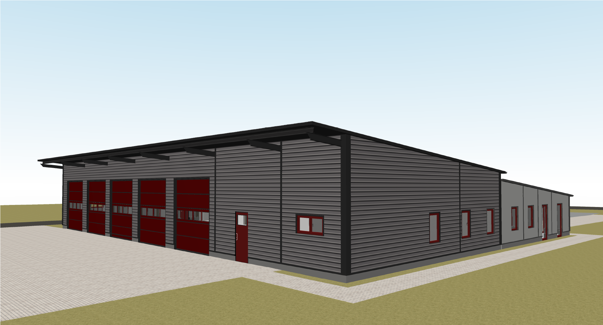 Neubau Feuerwehrgerätehaus Hohenkirchen Neubau_Feuerwehrgerätehaus_Visualisierungssicht